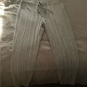 EUC SHEIN CURVE GRAY RIBBED PANTS
